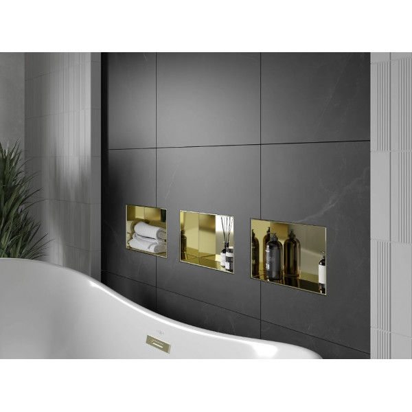 Вбудована полиця MEXEN X-Wall-NR 30x20 GOLD без обідка