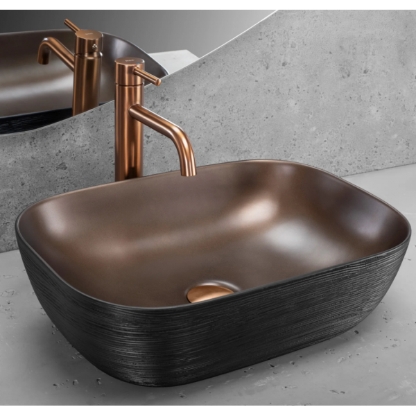 Умывальник (раковина) REA BELINDA BLACK BRUSHED COPPER накладной