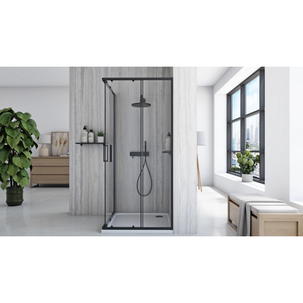 Душевая кабина REA CITY 80х80 BLACK