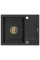 Гранітна кухонна мийка MEXEN ENZO BLACK SILVER + сифон GOLD