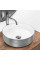Умывальник (раковина) REA SAMI BRUSHED SILVER WHITE накладной