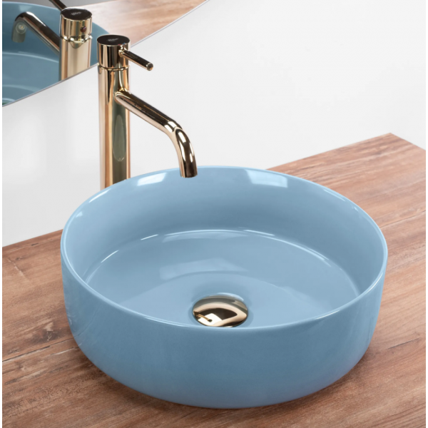 Умывальник (раковина) REA SAMI BLUE SHINY накладной