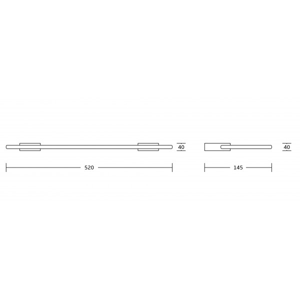 Полка стеклянная VBI NEPTUNE CHROME