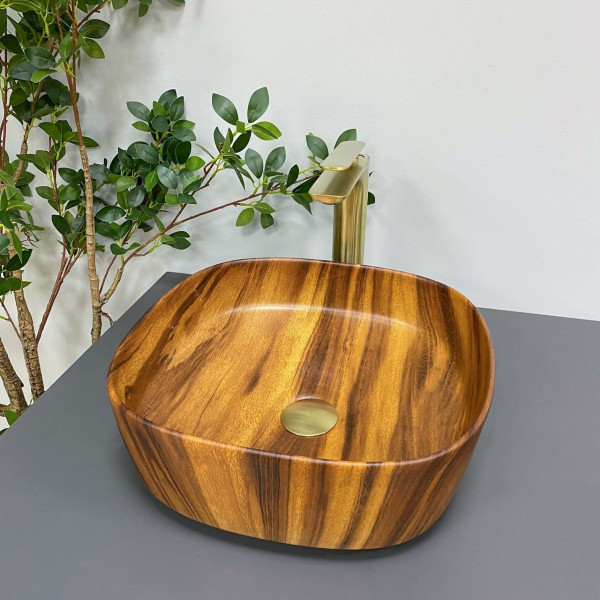 Умывальник (раковина) VBI AREZZO WOOD MATT накладной