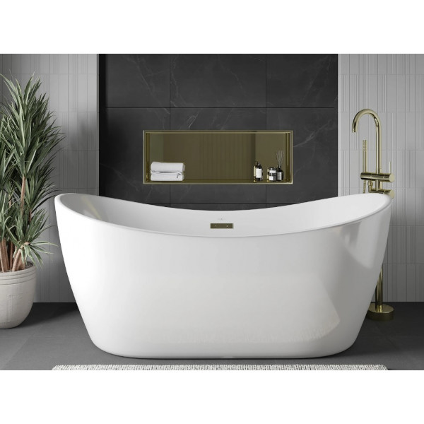 Вбудована полиця MEXEN X-Wall-R 90 GOLD з обідком
