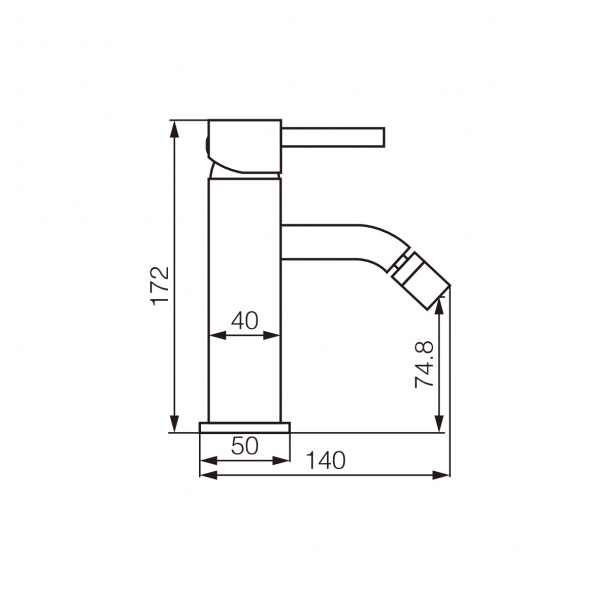 Смеситель для биде VBI MILANO GRAPHITE