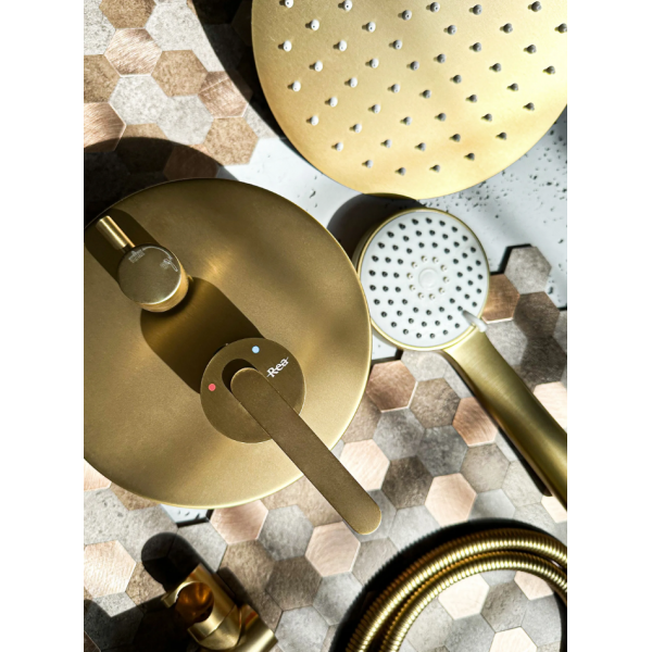 Душевая система REA ONTARIO BRUSHED GOLD + BOX скрытого монтажа