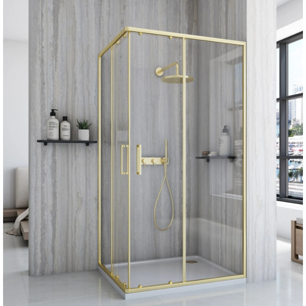 Душевая кабина REA CITY 80х100 BRUSHED GOLD