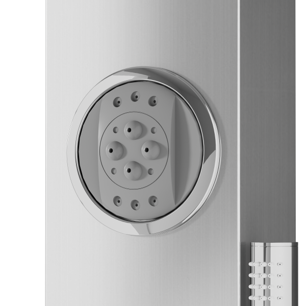 Душова панель CORSAN SNAKE INOX LED з виливом