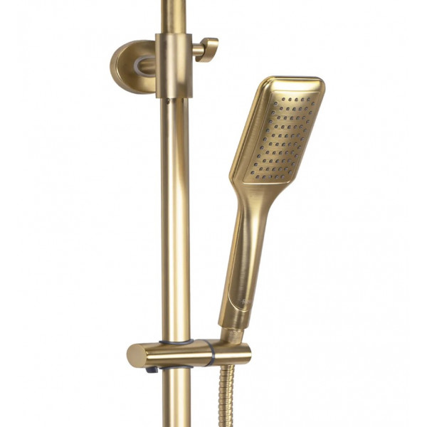 Душевой гарнитур REA TOM BRUSHED GOLD матовое золото с термостатом