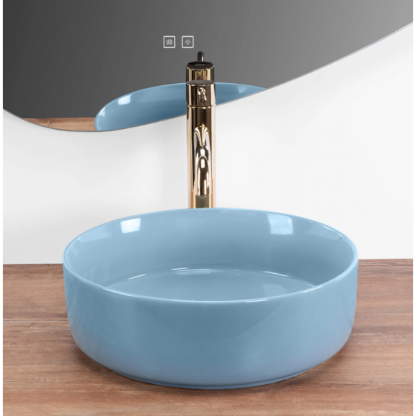 Умывальник (раковина) REA SAMI BLUE SHINY накладной
