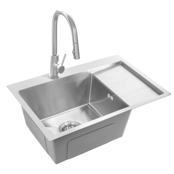 Стальная кухонная мойка REA FIN NICKEL BRUSHED