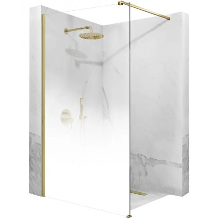 Душевая стенка REA AERO OMBRE 100 MATT BRUSHED GOLD