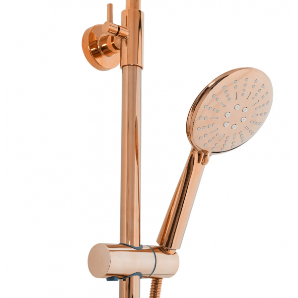 Душевой гарнитур REA LUNGO ROSE GOLD розовое золото с термостатом и изливом
