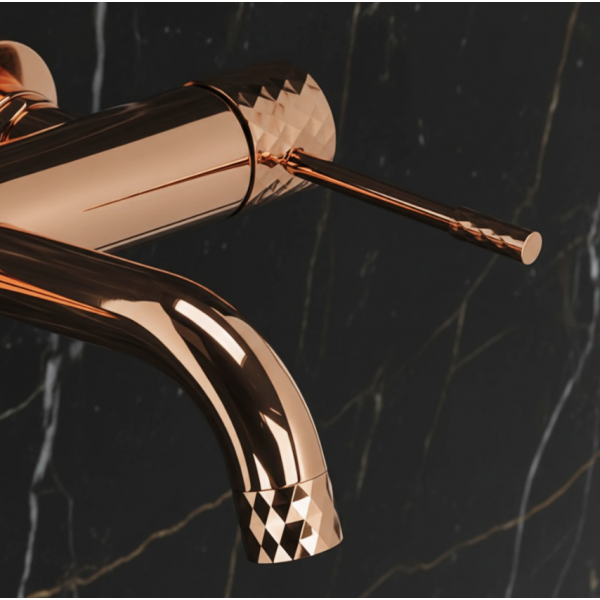 Смеситель для ванны REA LUNGO DIAMOND COPPER настенный