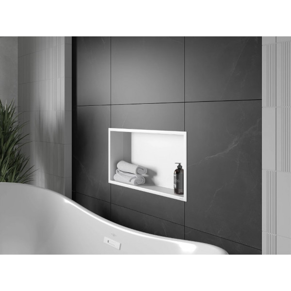 Вбудована полиця MEXEN X-Wall-R 60x30 WHITE з обідком