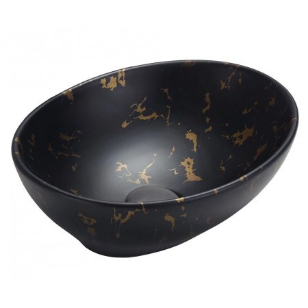 Умивальник (раковина) MEXEN ELZA BLACK MARBLE MATТ накладний