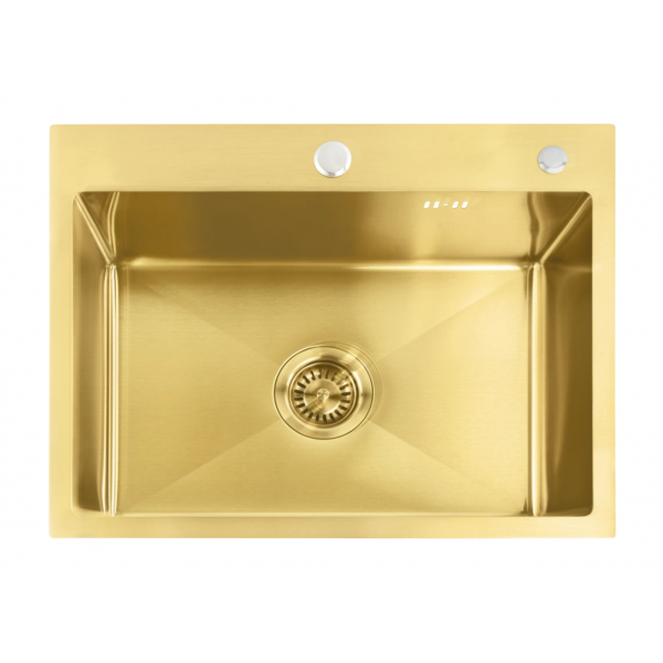Стальная кухонная мойка REA LIAM BRUSHED GOLD