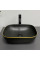 Умывальник (раковина) VBI RAVENNA BLACK MATT GOLD EDGE накладной