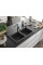 Гранітна кухонна мийка MEXEN HEKTOR BLACK GRANITE + сифон BLACK
