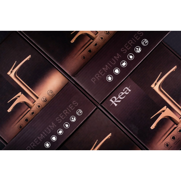 Смеситель для раковины REA VISION BRUSHED COPPER высокий
