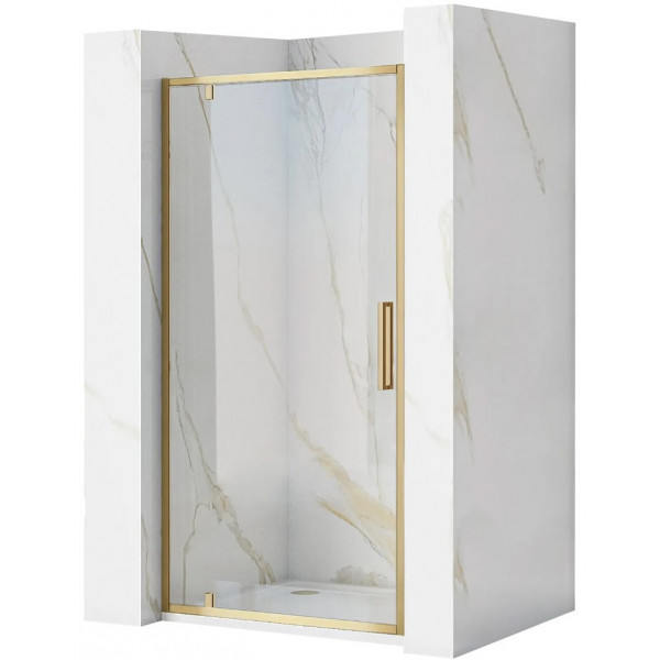 Душевая дверь REA RAPID SWING 100 BRUSHED GOLD