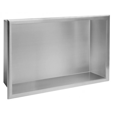 Встраиваемая полка REA 30X45 NICKEL BRUSHED с ободком