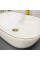 Умывальник (раковина) VBI RAVENNA WHITE GOLD EDGE накладной