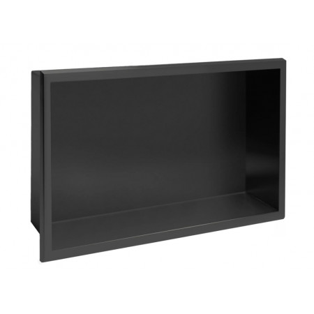 Встраиваемая полка REA 30X45 BLACK MATT с ободком