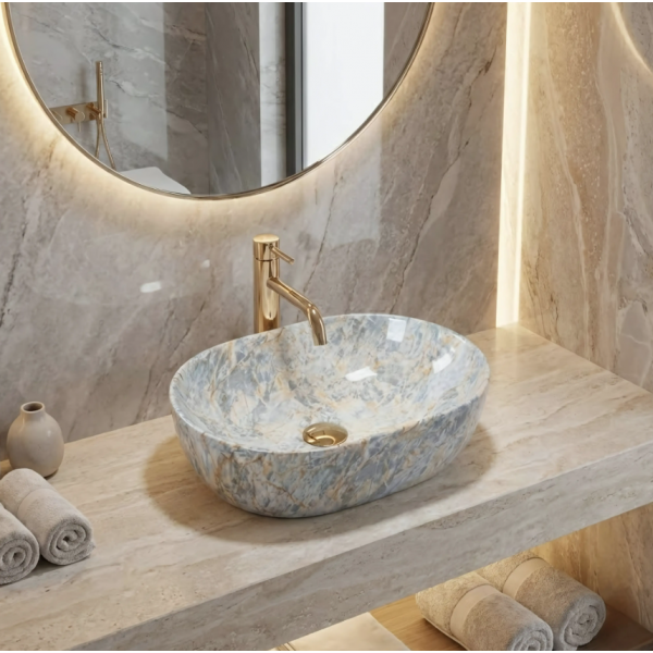 Умывальник (раковина) REA AMELIA 48 RUSTSTONE накладной