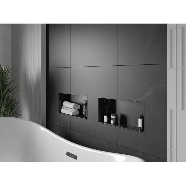 Вбудована полиця MEXEN X-Wall-NR 45x20 BLACK без обідка