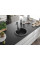 Гранітна кухонна мийка MEXEN DIEGO BLACK GRANITE + сифон BLACK