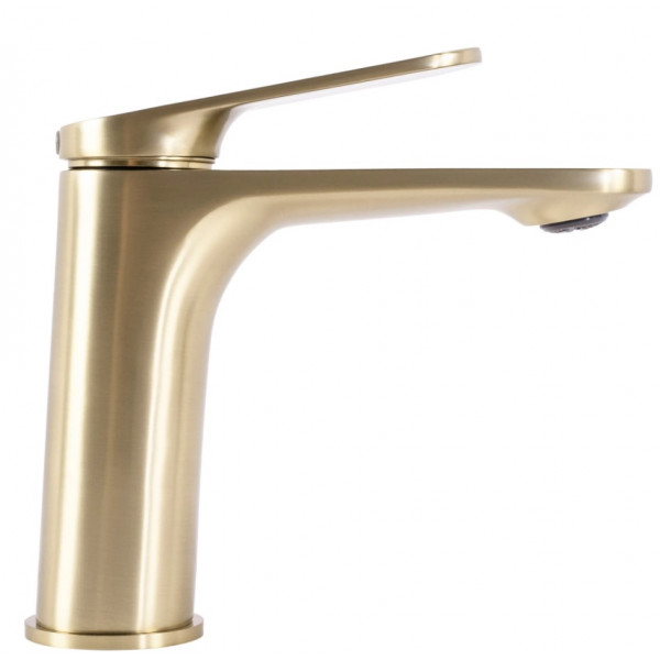 Смеситель для раковины (умывальника) REA MARCO BRUSHED GOLD низкий