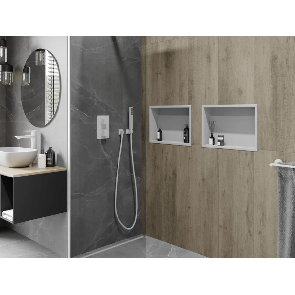 Вбудована полиця MEXEN X-Wall-R 45x30 WHITE з обідком