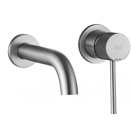 Смеситель для раковины REA LUNGO STRIPE NIKIEL BRUSHED + BOX скрытого монтажа