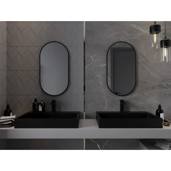Дзеркало MEXEN LOFT 75x40 BLACK овальне