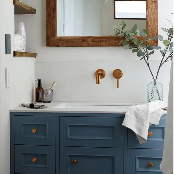 Смеситель для раковины (умывальника) REA LUNGO BRUSHED COPPER + BOX скрытого монтажа