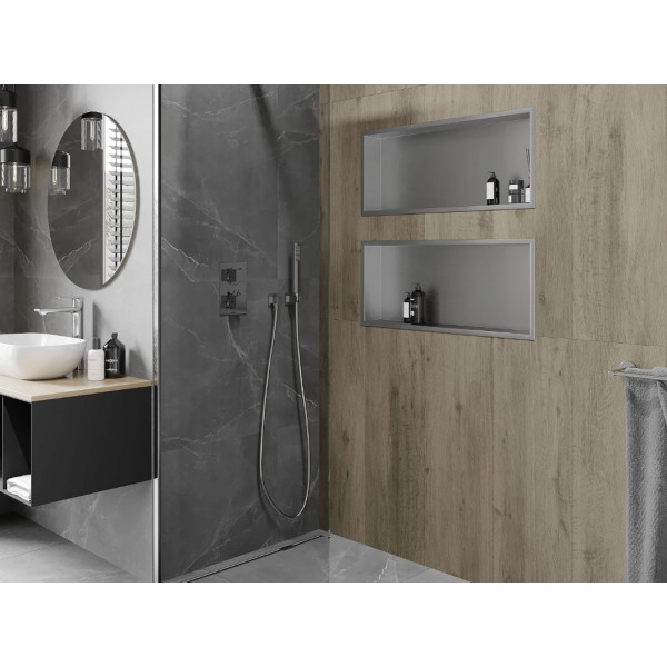 Вбудована полиця MEXEN X-Wall-R 75 INOX з обідком