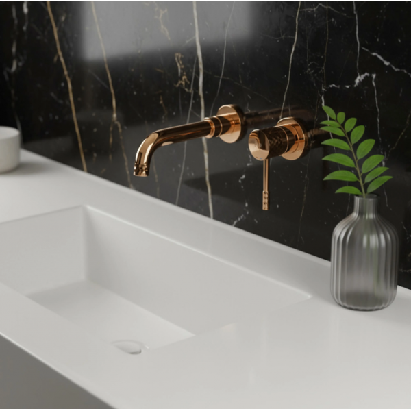 Смеситель для раковины REA LUNGO DIAMOND COPPER + BOX скрытого монтажа