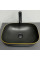 Умывальник (раковина) VBI RAVENNA BLACK MATT GOLD EDGE накладной