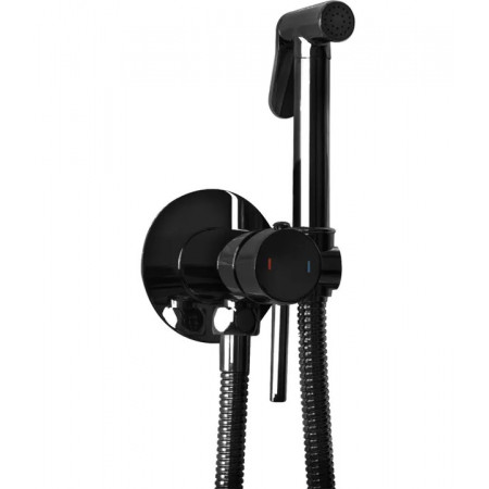 Набор гигиенического душа REA LOOP BLACK GLOSSY черный *