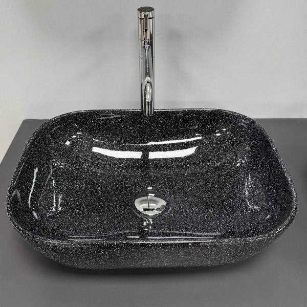 Умывальник (раковина) VBI RAVENNA SPACE BLACK GLOSSY накладной