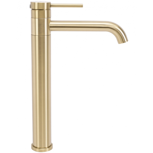 Смеситель для раковины (умывальника) REA LUNGIS BRUSHED GOLD высокий