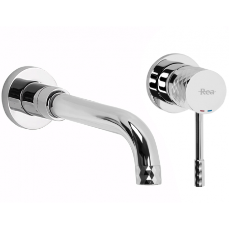 Смеситель для раковины (умывальника) REA LUNGO DIAMOND LONG CHROME + BOX скрытого монтажа