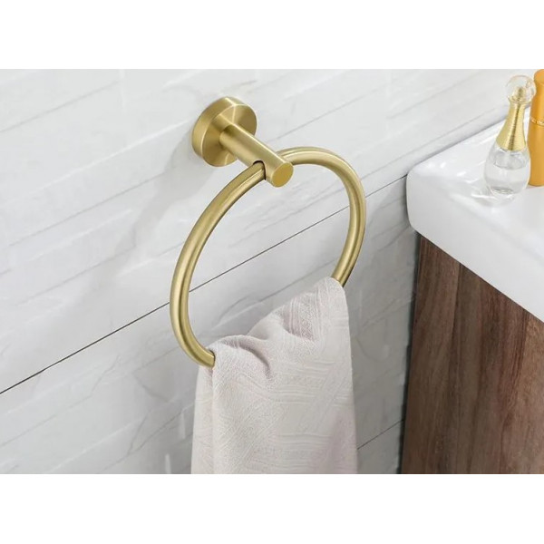 Полотенцедержатель кольцо REA 332915B MIST 05 BRUSHED GOLD