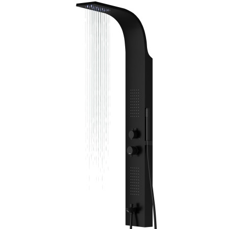 Душова панель CORSAN FESTO BLACK LED з виливом
