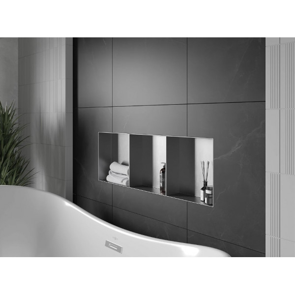Вбудована полиця MEXEN X-Wall-NR 90 INOX без обідка