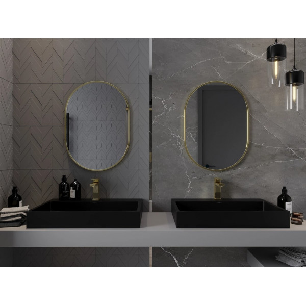 Дзеркало MEXEN LOFT 70x50 GOLD овальне