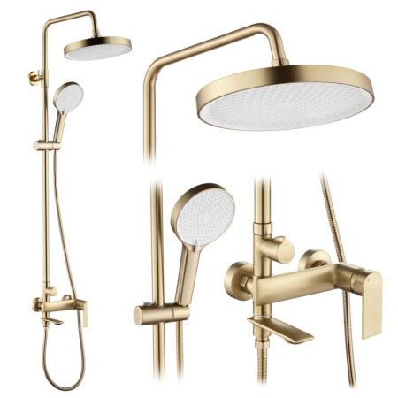 Душевой гарнитур REA VENETA BRUSHED GOLD с изливом