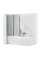 Шторка для ванны REA  AGAT-3 120 BRUSHED COPPER складная